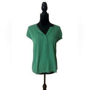 Nine West Green V-Neck Women's Blouse